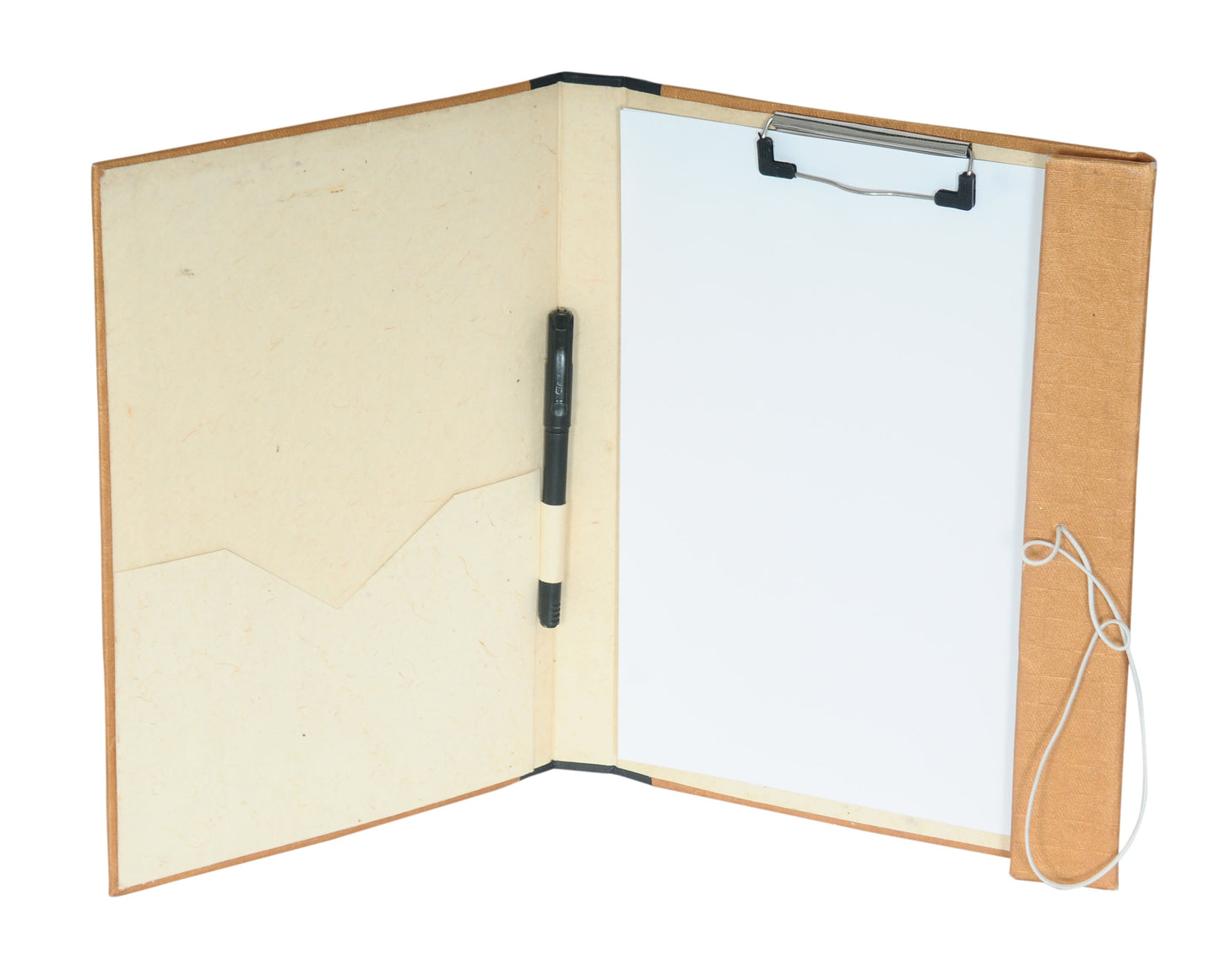 Hard Board Folder with a pen and writing pad